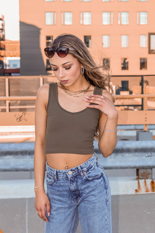 Esther Olive Green Top
